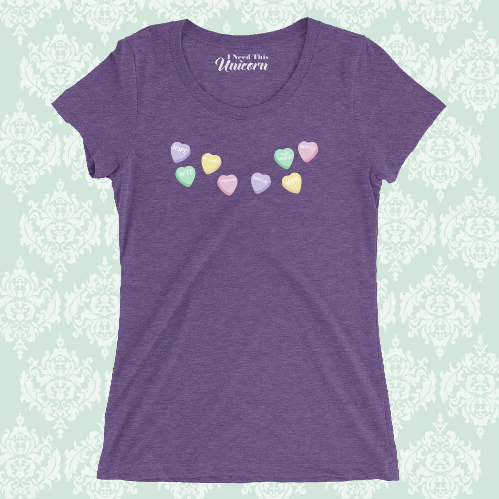 Negative Candy Hearts Tee