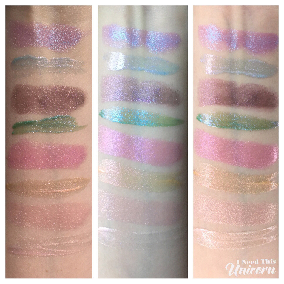Too Faced Life's a Festival Collection Lip Product Swatches- Unicorn, Mermaid, Fairy and Angel Tears