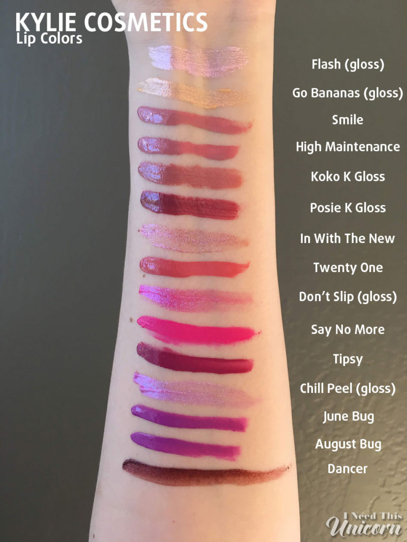 Kylie Cosmetics Lip Kits, Metals, Glosses and Lip Pencil Swatches and ...