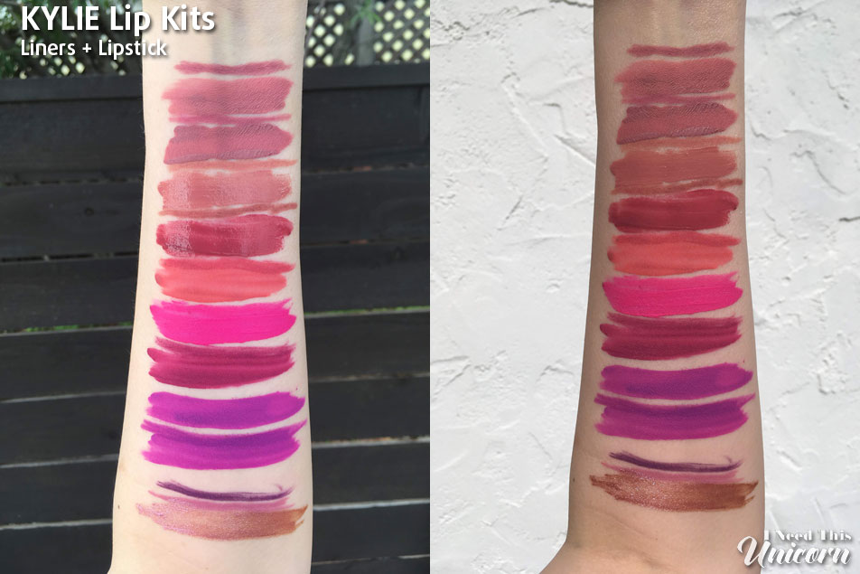 Kylie Cosmetics Lip Kits- Swatches & Review | I Need This Unicorn