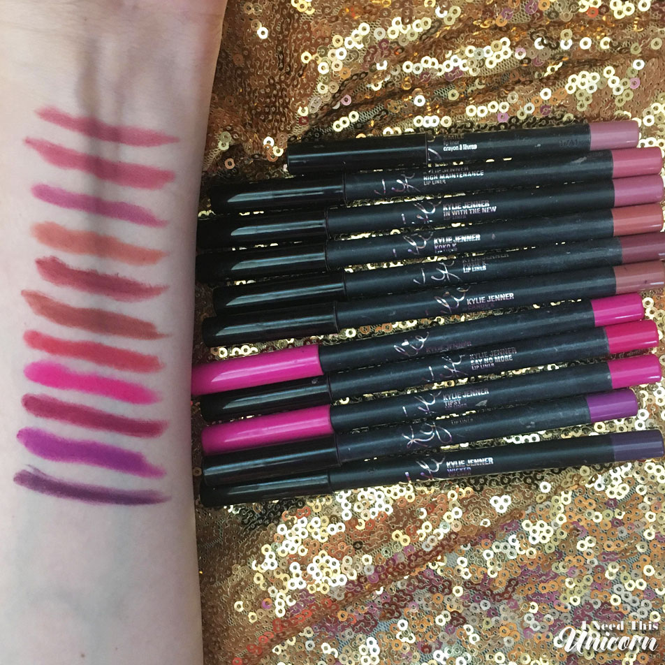 Kylie Cosmetics Lip Liner arm swatches | I Need This Unicorn