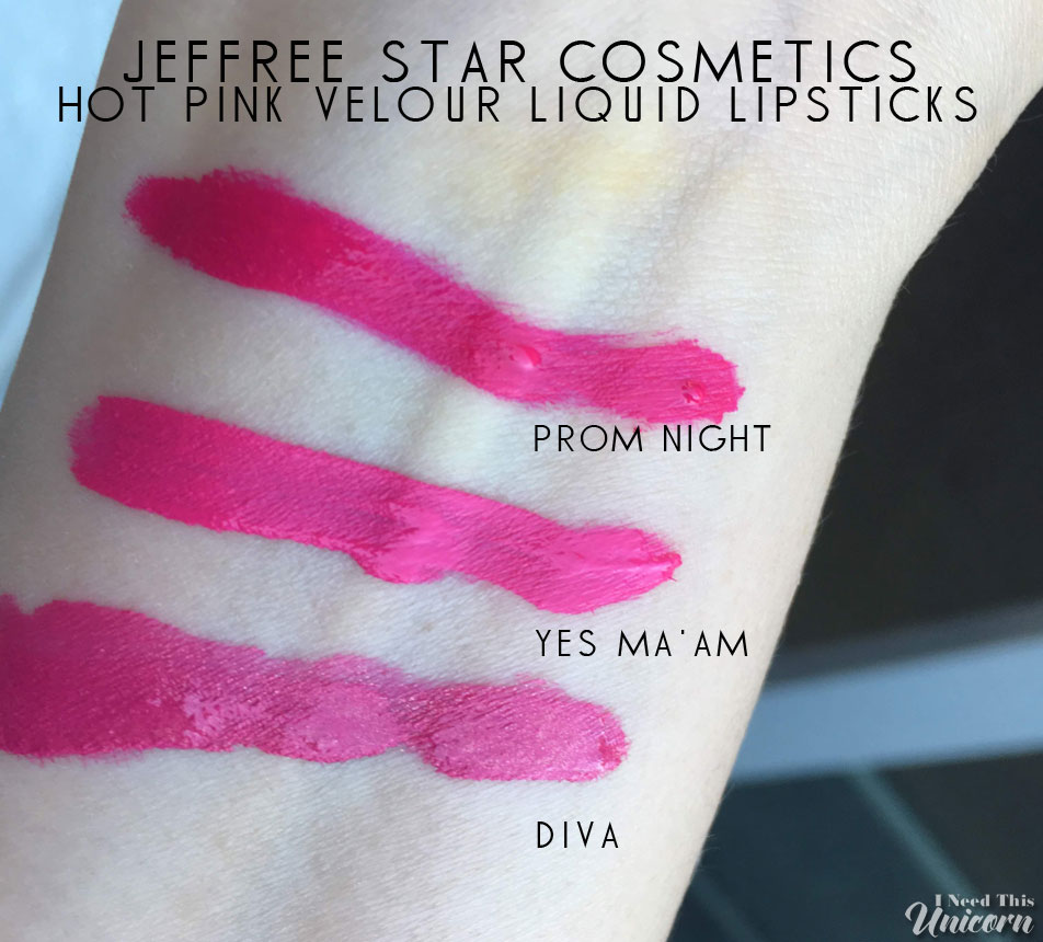 Jeffree Star Cosmetics hot pink Velour Liquid Lipsticks