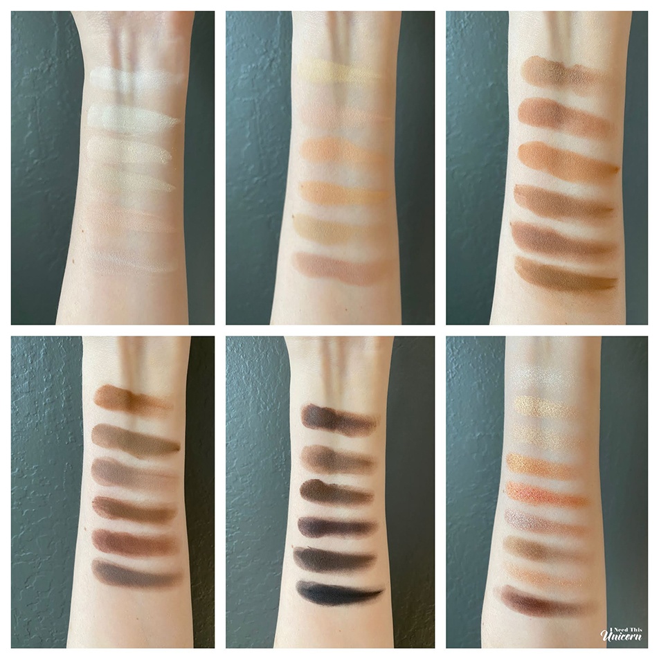 All the swatches