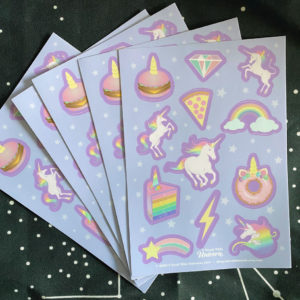 Unicorn Party Sticker Sheets
