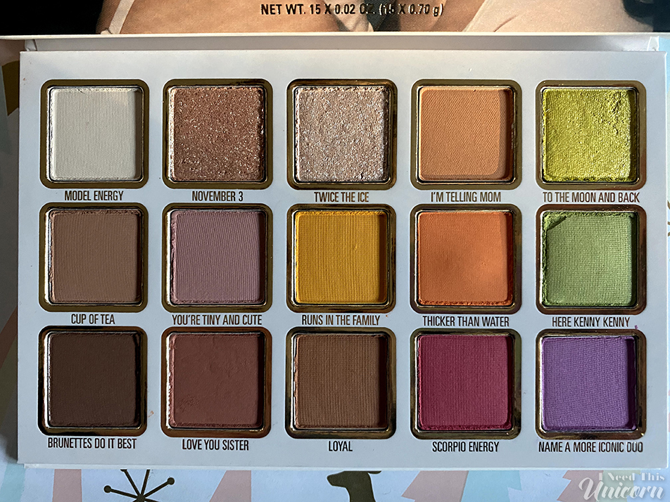 KENDALL by Kylie Cosmetics Collection Eyeshadow Palette Closeup