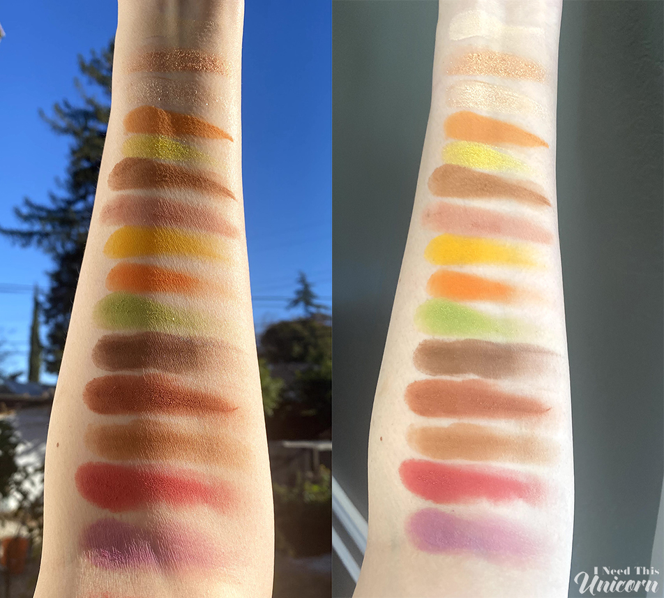 KENDALL by Kylie Cosmetics Eyeshadow Arm Swatches