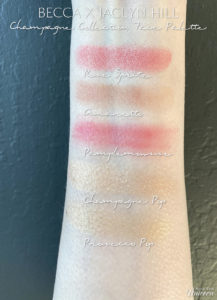 Becca Cosmetics Jaclyn Hill swatches