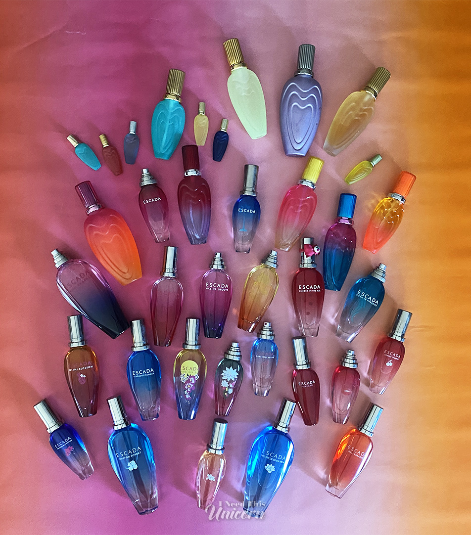 Rockin' Rio! NOOOOOO! The rest of the Escada collection sittin pretty, as Rockin' Rio crashes to it's death