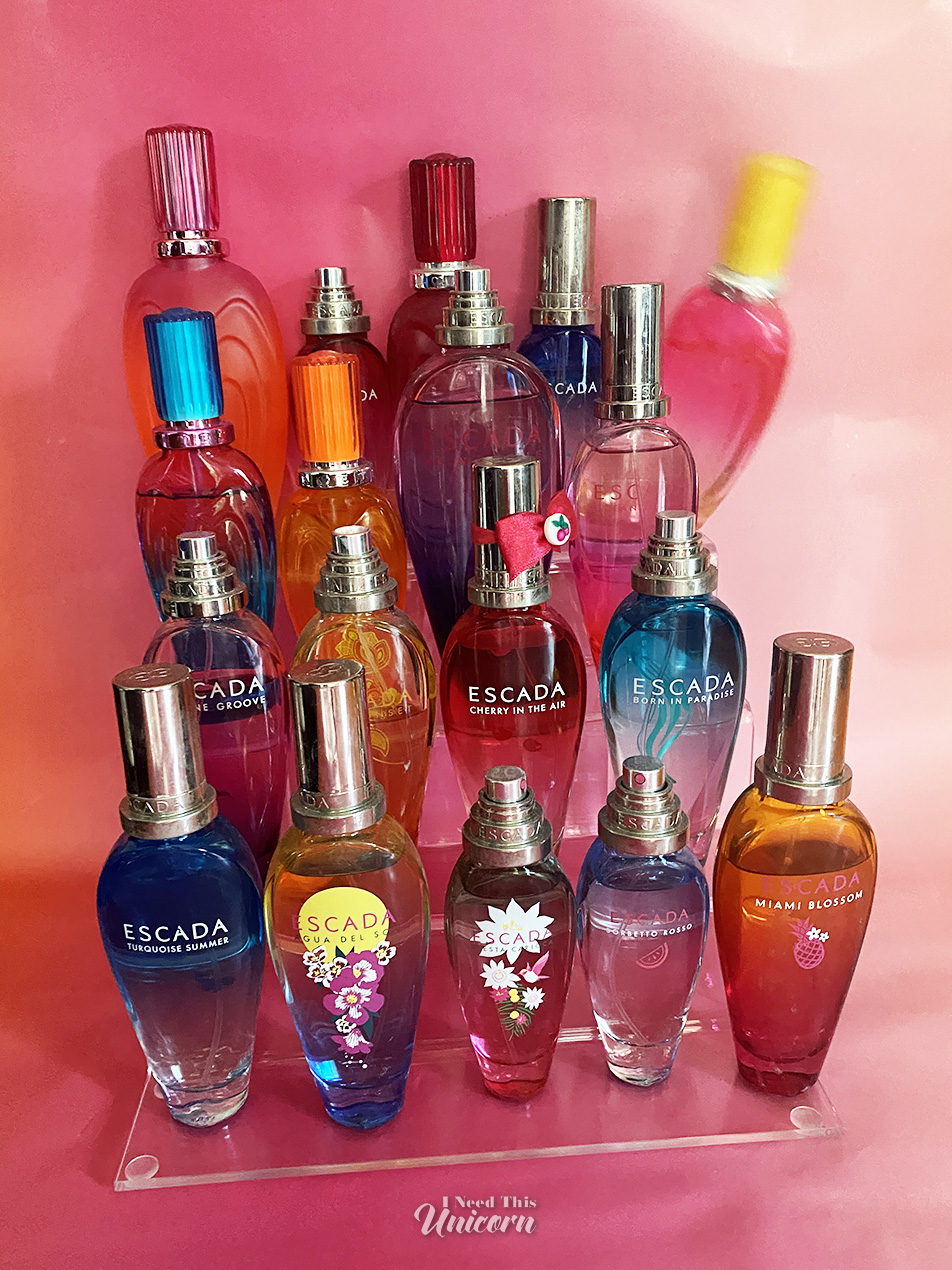 The Escada bottles sitting pretty while Rockin' Rio crashes to its death