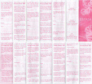 Escada Tropical Punch Info Sheet
