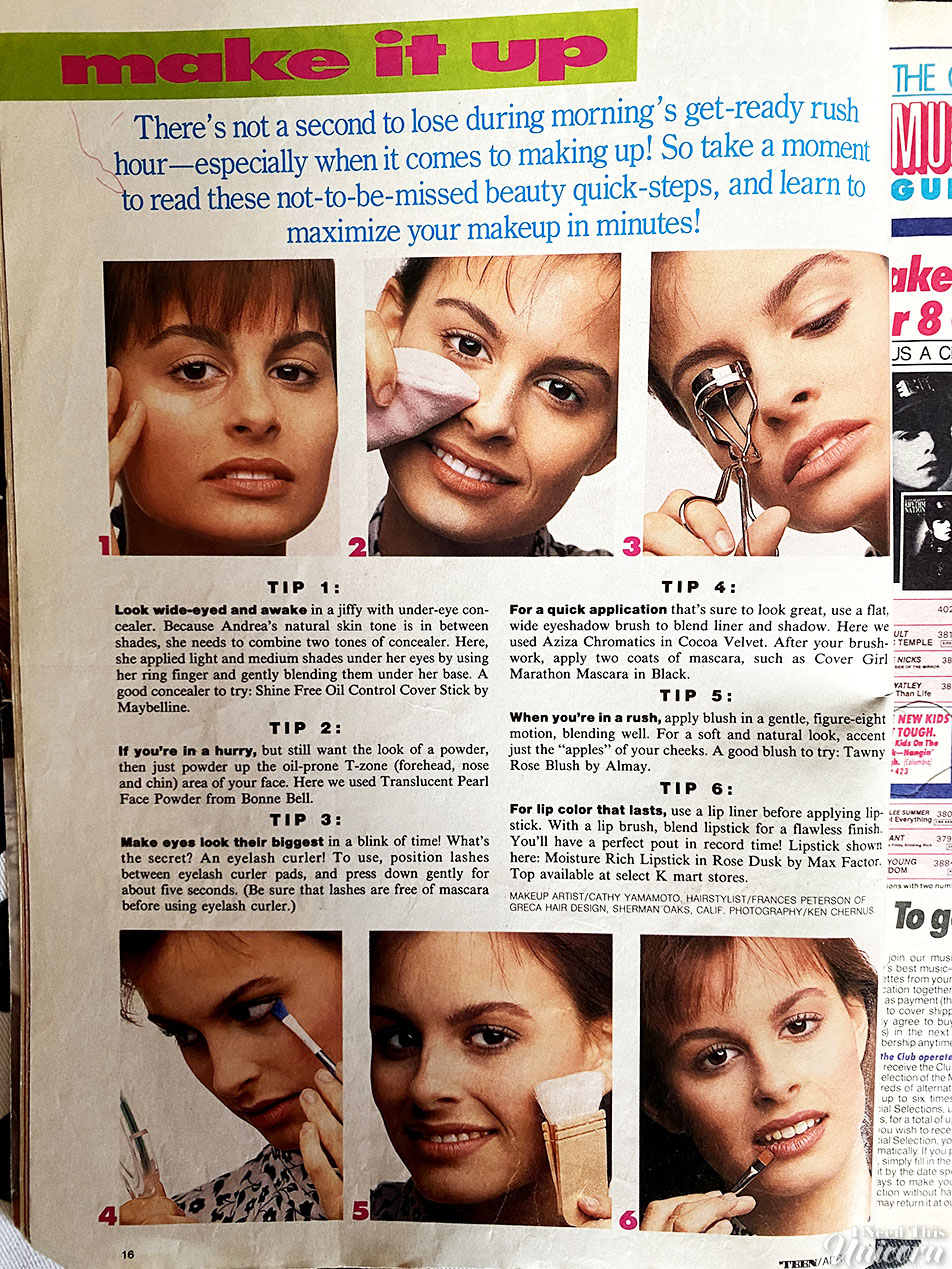 'Teen Magazine April 1990 Make It Up
