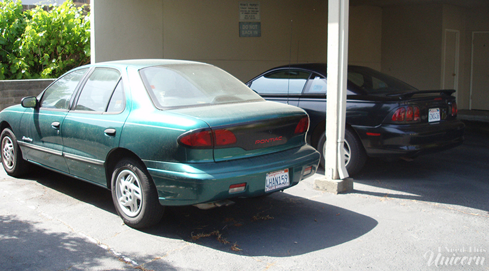 1998 Pontiac Sunfire and 1998 Ford Mustang