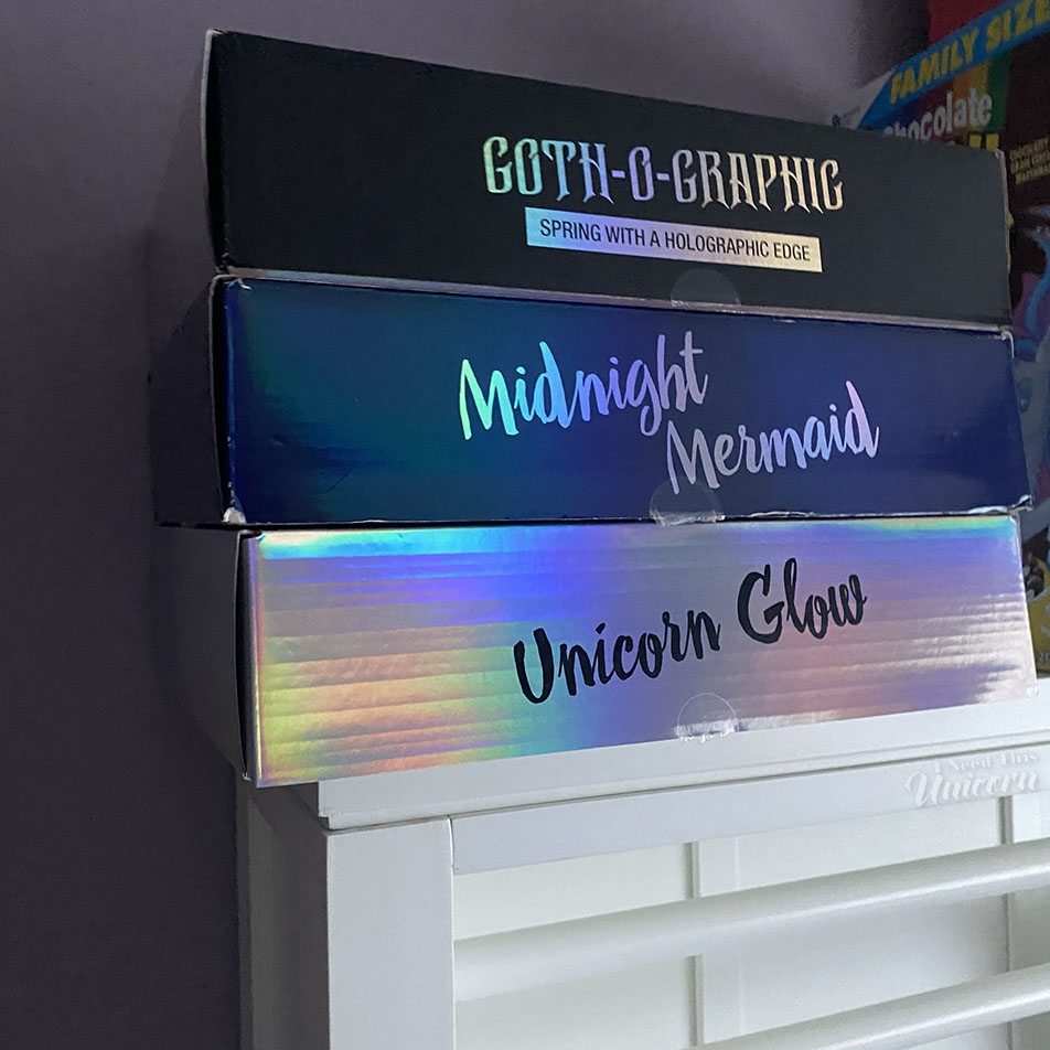 Wet N Wild First collection boxes- Unicorn Glow, Midnight Mermaid and Goth-O-Graphic