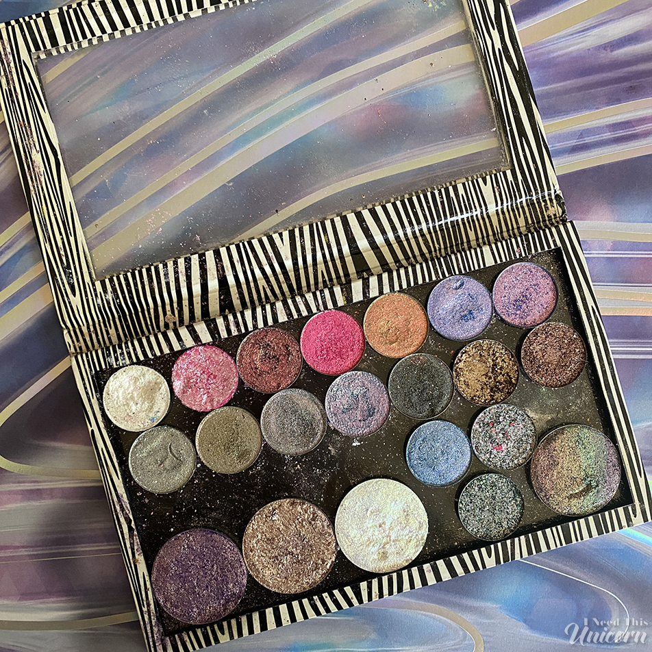 Z Palette of some of my indie eyeshadows. Some Love Luxe Beauty, Touch of Glam Beauty and others