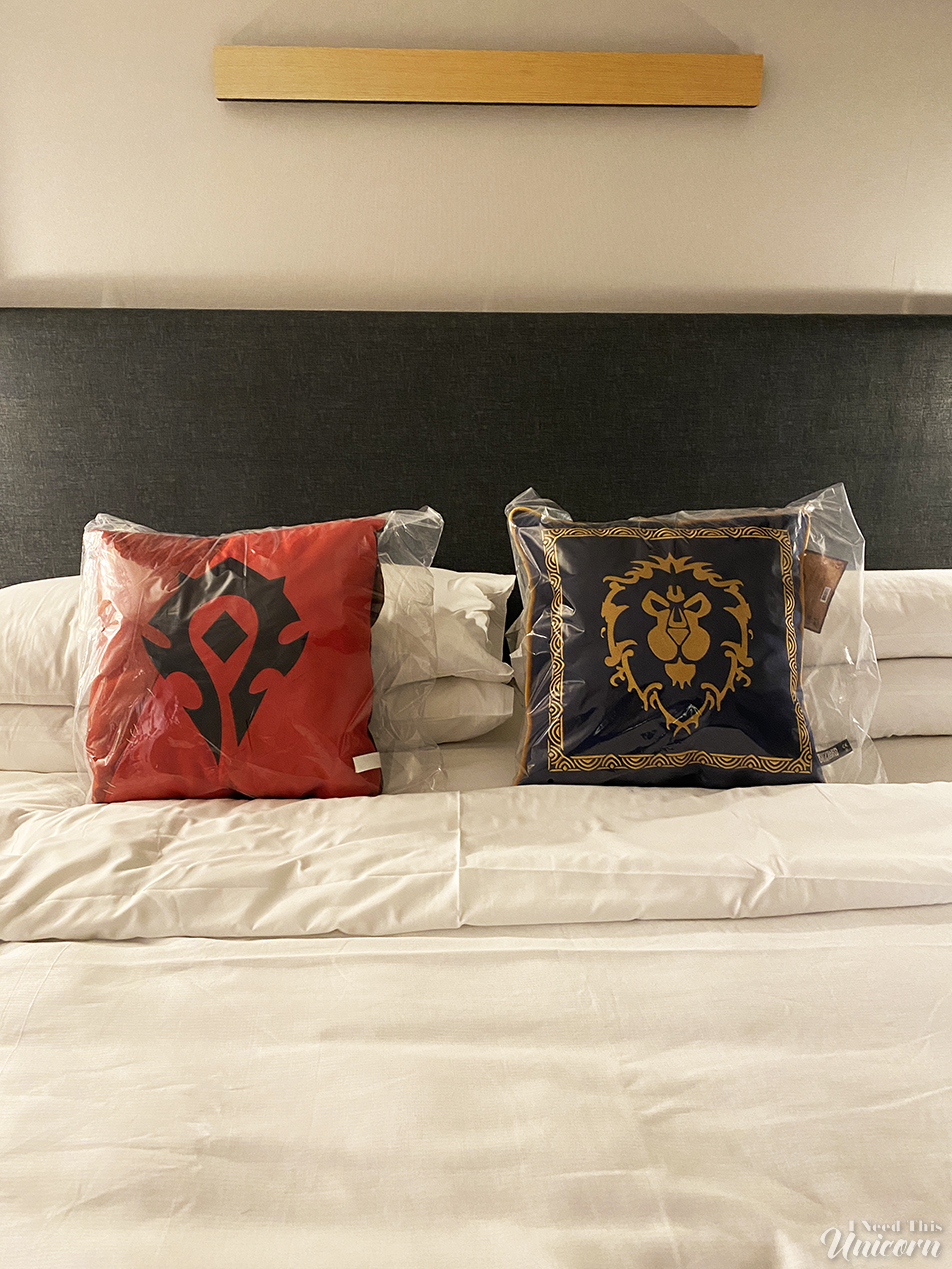 Our free Horde and Alliance pillows!