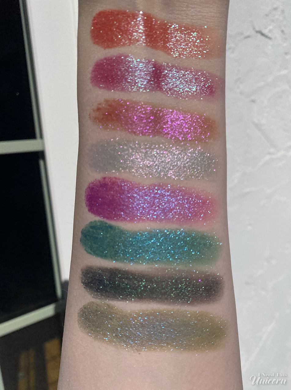 Yva Expressions Magical Guardians Glimmer Palette Swatches Outdoor Full Sun Lighting