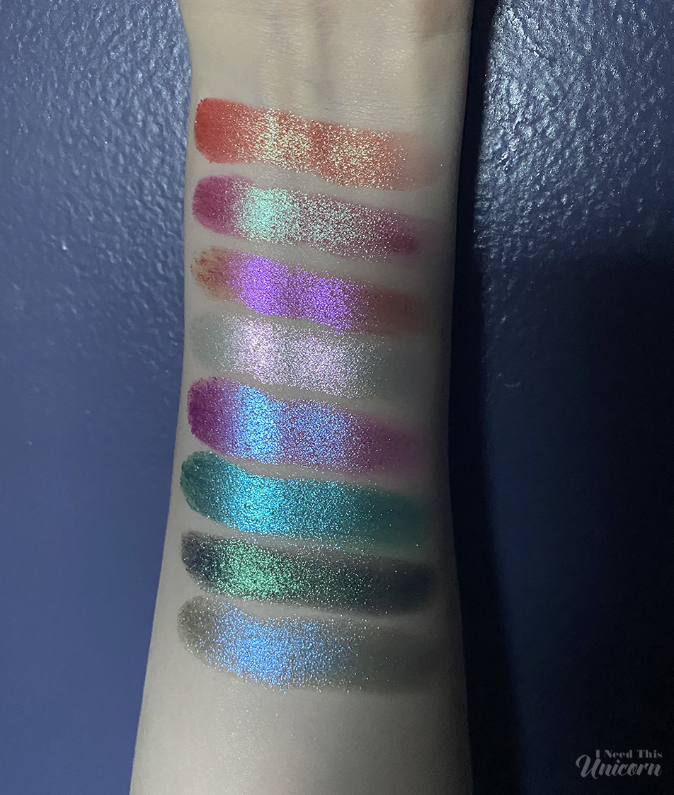 Yva Expressions Magical Guardians Glimmer Palette Swatches Indoor Low Light