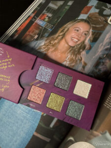 Half Magic Euphoria Eyeshadow Palette pictured with a still of Cassie Howard