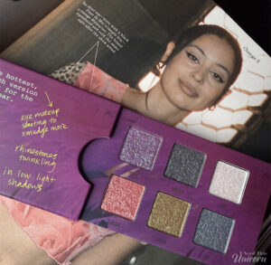 Half Magic Euphoria Eyeshadow Palette pictured with a still of Maddy Perez