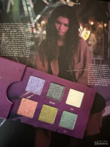 Half Magic Euphoria Eyeshadow Palette pictured with a still of Rue Bennett