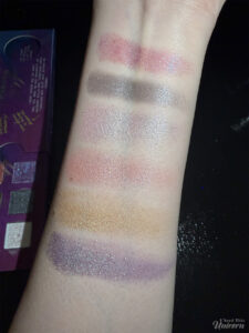 Half Magic Euphoria Eyeshadow Palette swatched on arm