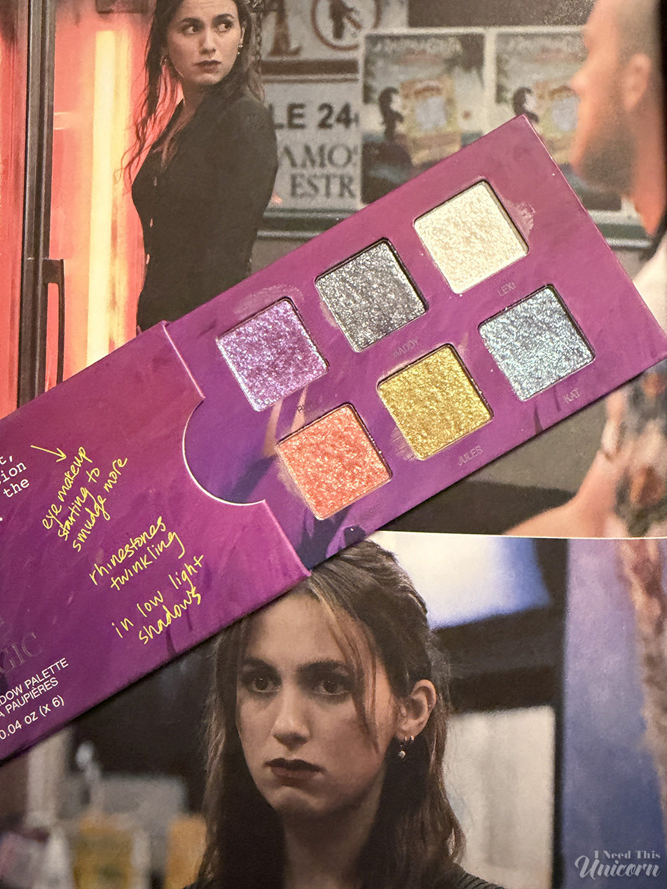 Image of the Half Magic Euphoria palette pictured with stills of Lexi Howard