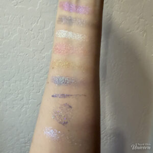 Half Magic Euphoria Eyeshadow Palette swatched on arm