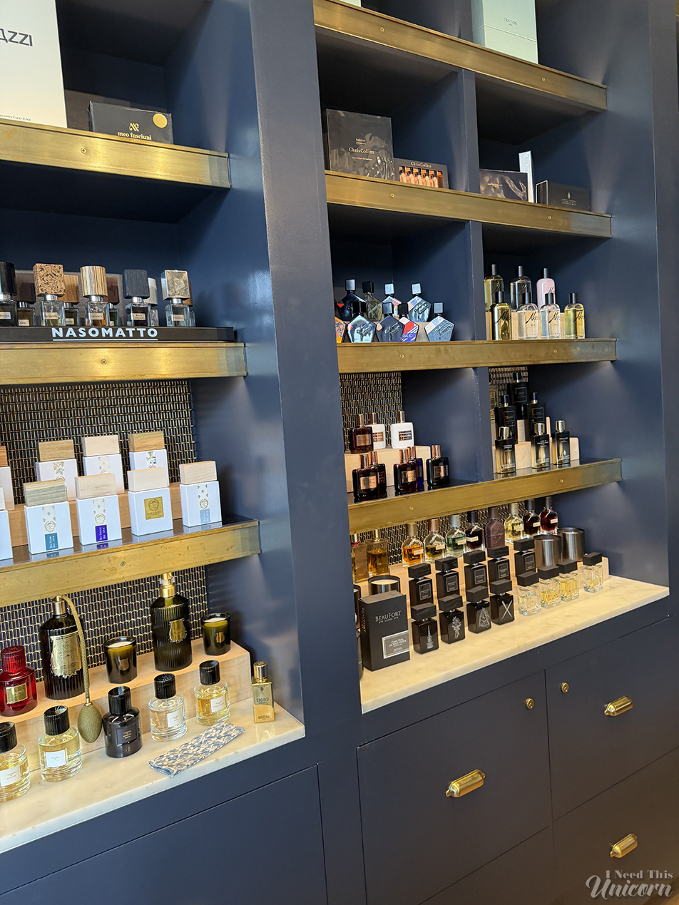 Dark Academia shelves at Ministry of Scent on Fillmore