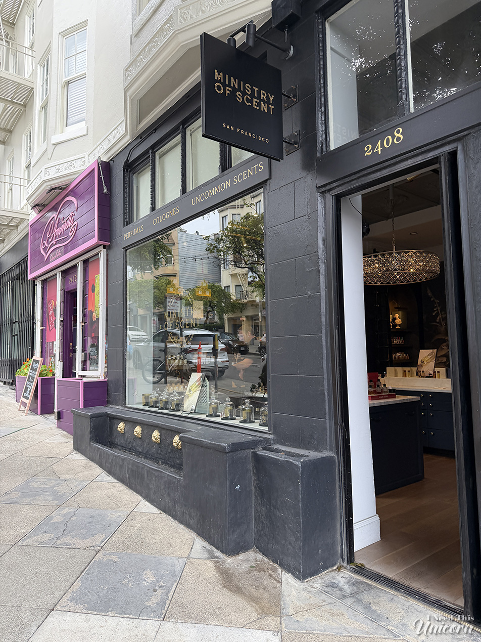 Ministry of Scent storefront on Fillmore in Pacific Heights