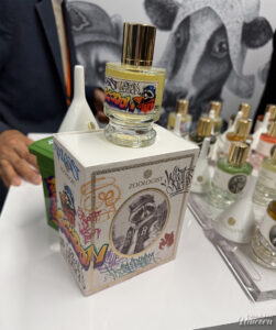 Display of Zoologist Perfumes with their newest fragrane, Raccoon