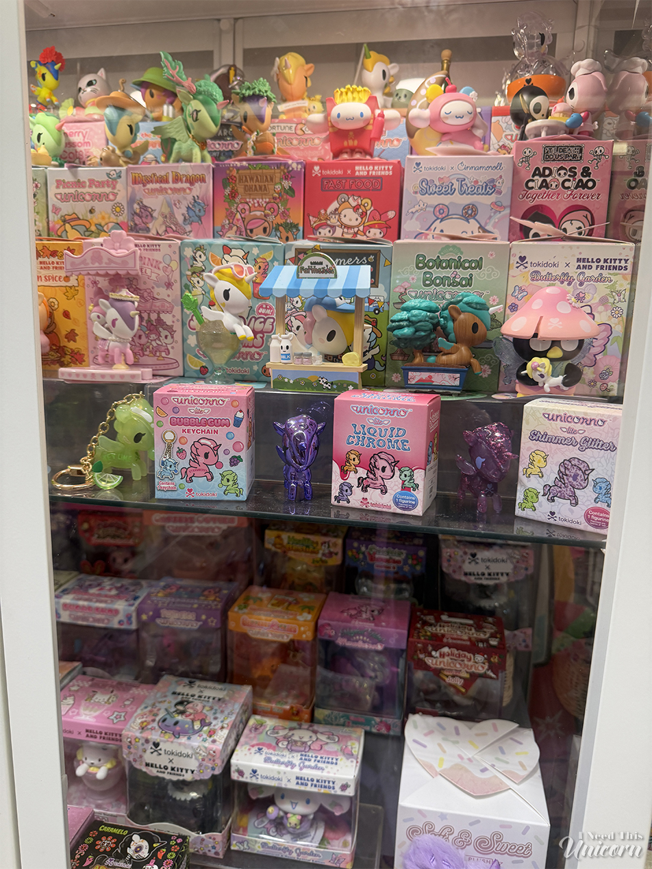 Tokidoki blind box display at Amiko SF in Japantown