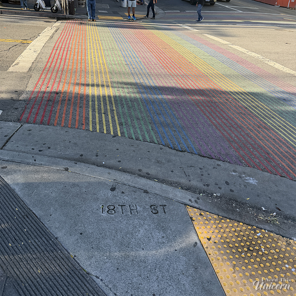 Castro rainbow crosswalk
