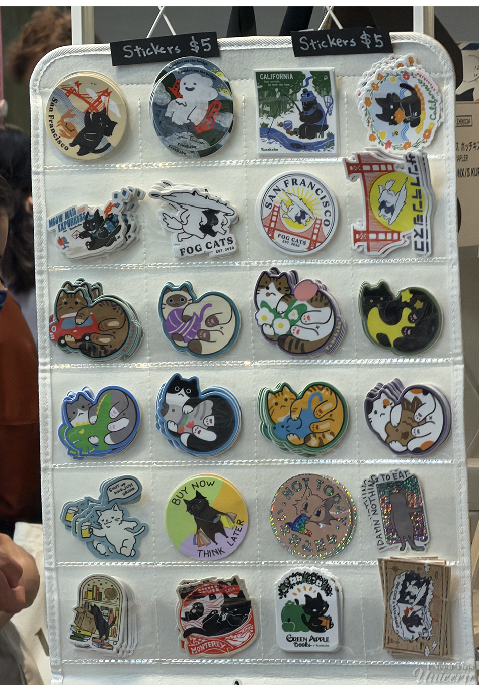 Fog Cats stickers at the SF Pen Show