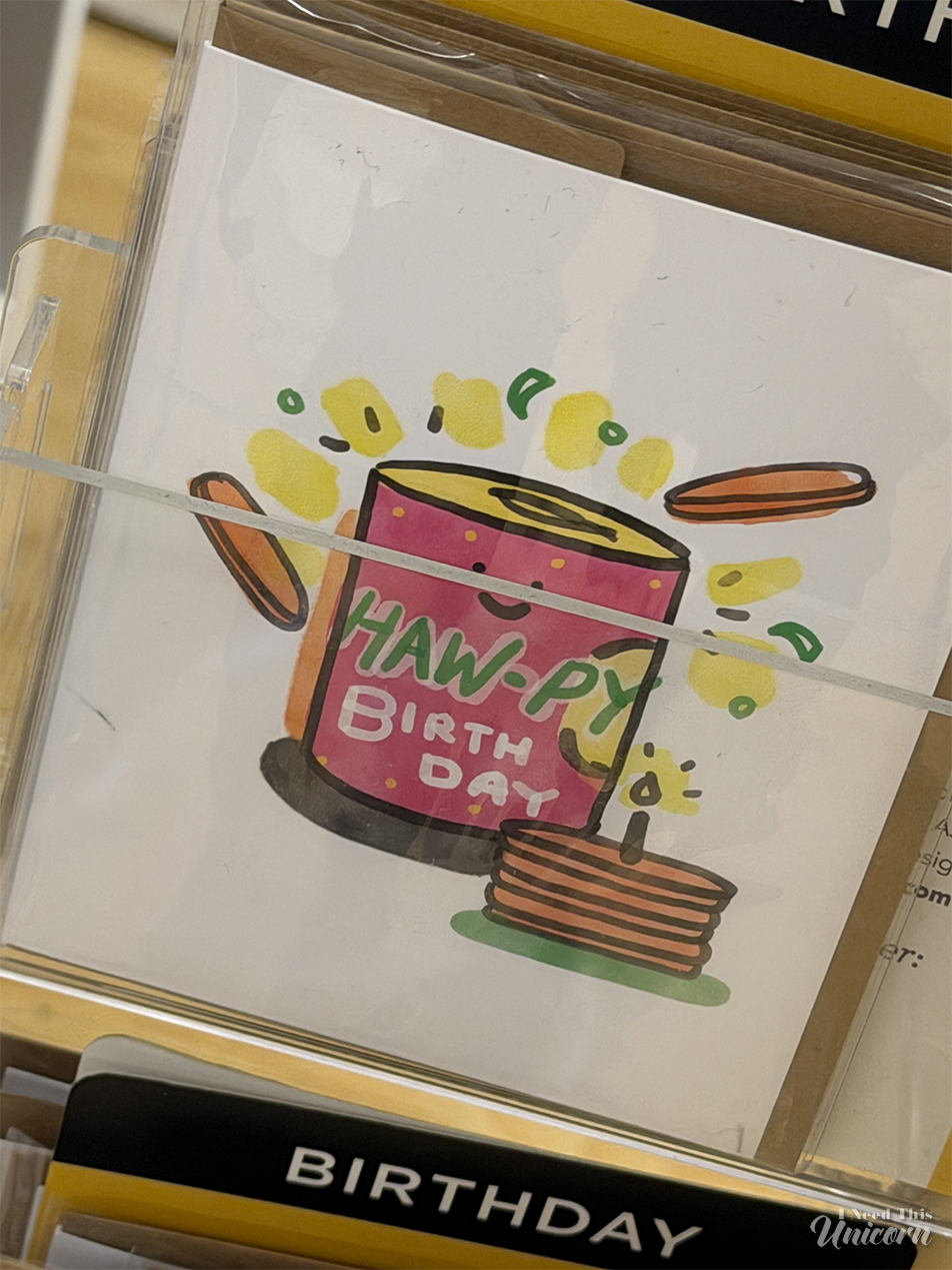 Haw Flakes birthday card at Amiko SF in Japantown