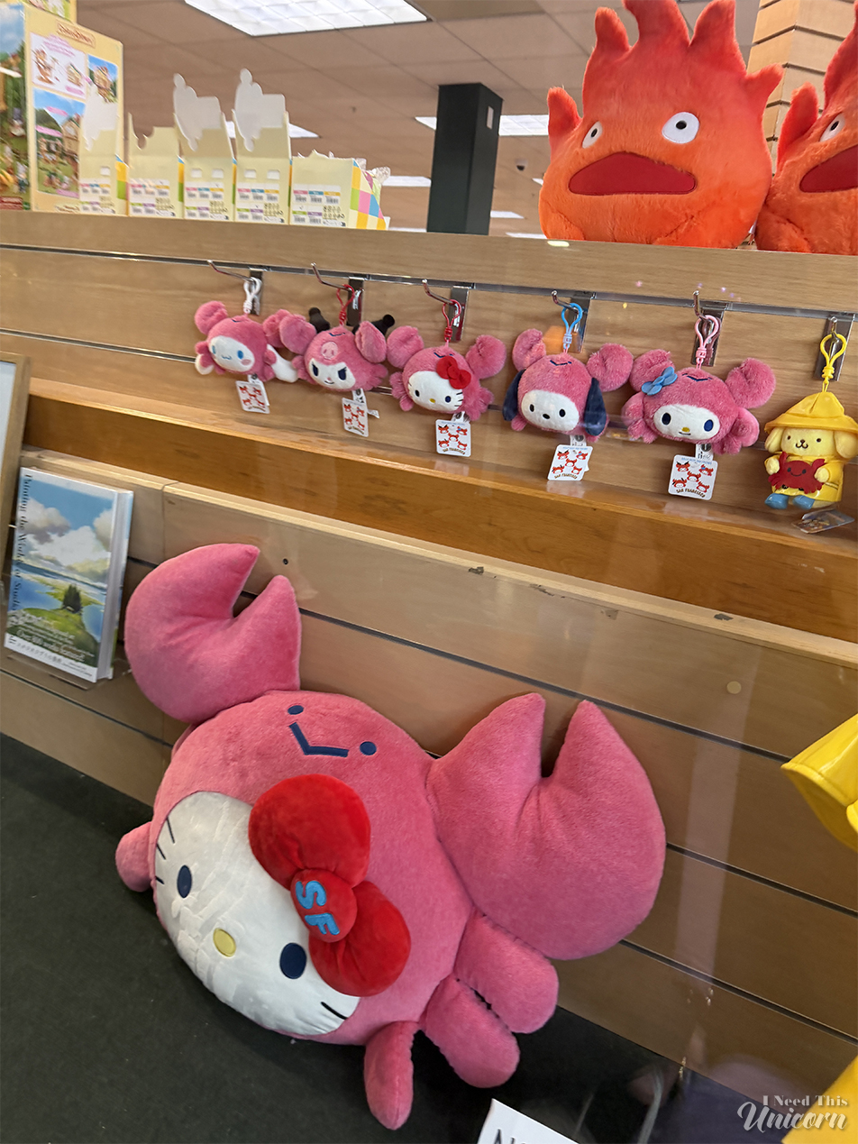 Kinokuniya Books has the ultra viral Hello Kitty San Francisco Crab and Fishermen plushes
