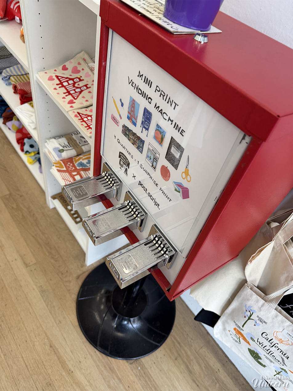 Mini Print Vending Machine at post.script.