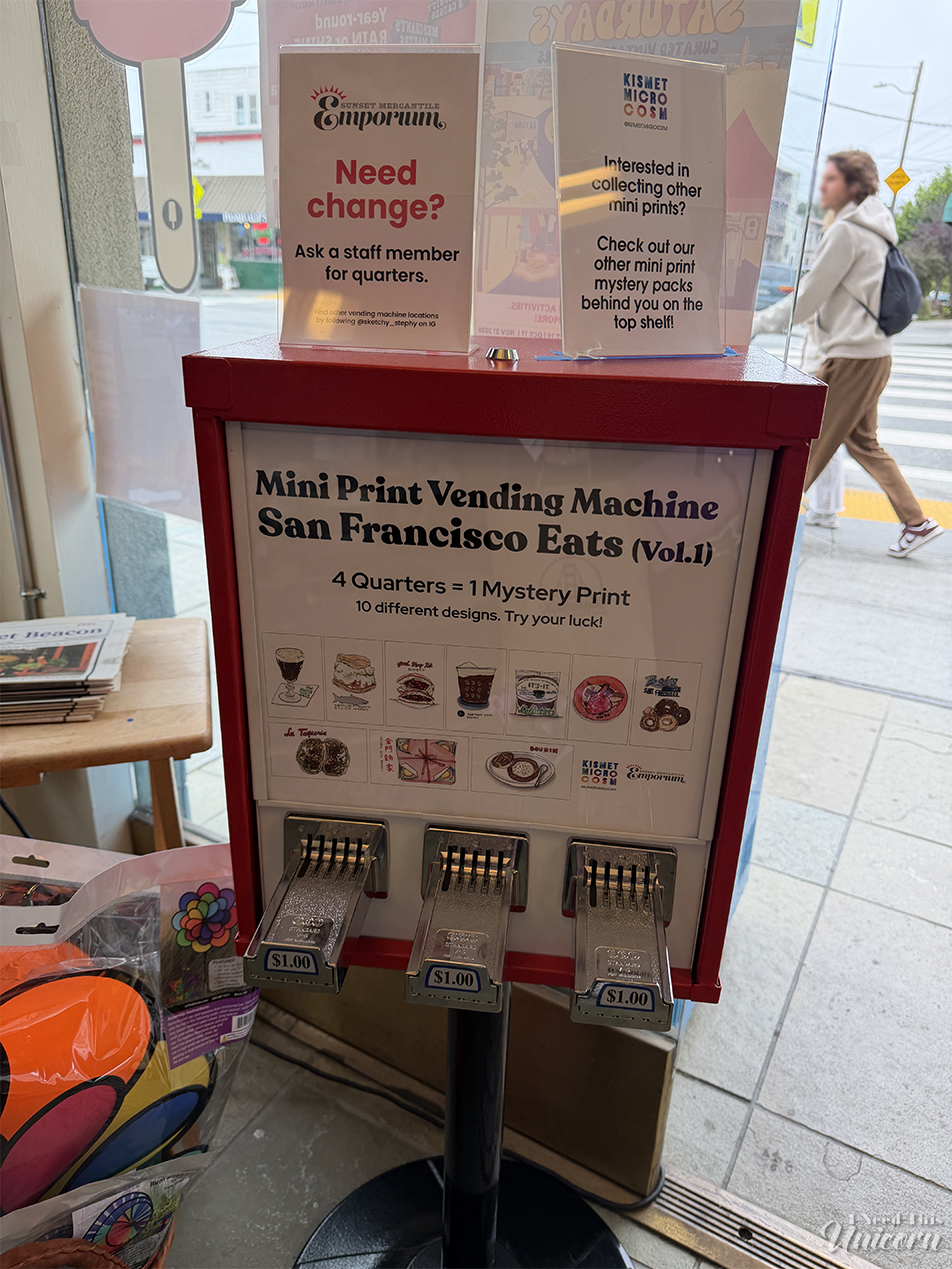 Mini Print Vending Machine in Sunset Mercantile Emporium